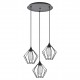 77-8750 SE21-BL-B10-3BL-GR1 ADEPT PENDANT Black Metal Grid Pendant