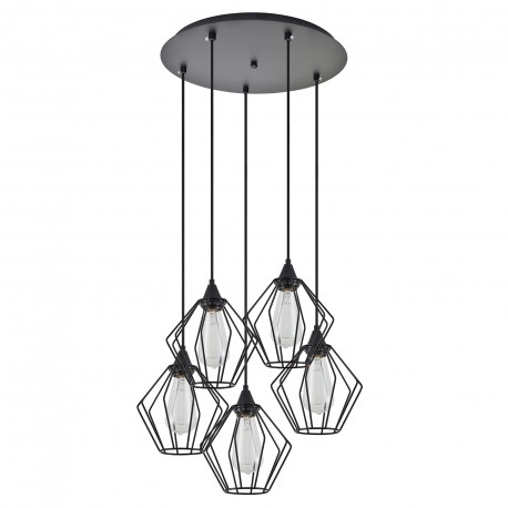 77-8751 SE21-BL-B10-5BL-GR1 ADEPT PENDANT Black Metal Grid Pendant