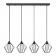 77-8752 SE21-BL-B10-4BL-GR1 ADEPT PENDANT Black Metal Grid Pendant
