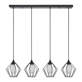 77-8752 SE21-BL-B10-4BL-GR1 ADEPT PENDANT Black Metal Grid Pendant