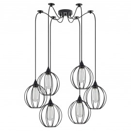 77-8754 SE21-BL-B10-BL6-GR2 ADEPT PENDANT Black Metal Grid Pendant