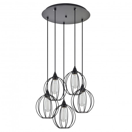 77-8758 SE21-BL-B10-5BL-GR2 ADEPT PENDANT Black Metal Grid Pendant