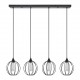 77-8759 SE21-BL-B10-4BL-GR2 ADEPT PENDANT Black Metal Grid Pendant