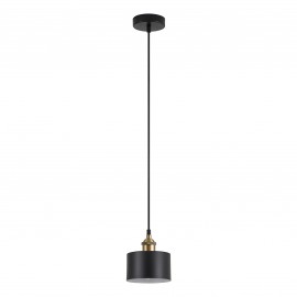 77-8760 SE21-BL-B10-MS1 ADEPT PENDANT Black Metal Shade Pendant