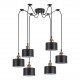 77-8761 SE21-BL-B10-BL6-MS1 ADEPT PENDANT Black Metal Shade Pendant