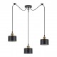 77-8762 SE21-BL-B10-BL3-MS1 ADEPT PENDANT Black Metal Shade Pendant