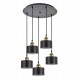77-8765 SE21-BL-B10-5BL-MS1 ADEPT PENDANT Black Metal Shade Pendant