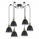 77-8768 SE21-BL-B10-BL6-MS2 ADEPT PENDANT Black Metal Shade Pendant