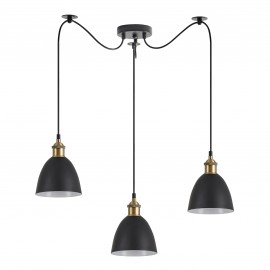 77-8769 SE21-BL-B10-BL3-MS2 ADEPT PENDANT Black Metal Shade Pendant