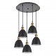 77-8772 SE21-BL-B10-5BL-MS2 ADEPT PENDANT Black Metal Shade Pendant