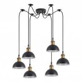 77-8775 SE21-BL-B10-BL6-MS3 ADEPT PENDANT Black Metal Shade Pendant