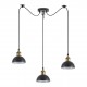 77-8776 SE21-BL-B10-BL3-MS3 ADEPT PENDANT Black Metal Shade Pendant