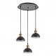 77-8778 SE21-BL-B10-3BL-MS3 ADEPT PENDANT Black Metal Shade Pendant