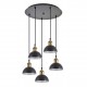 77-8779 SE21-BL-B10-5BL-MS3 ADEPT PENDANT Black Metal Shade Pendant