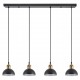 77-8780 SE21-BL-B10-4BL-MS3 ADEPT PENDANT Black Metal Shade Pendant