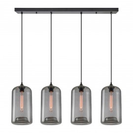 77-8784 SE21-SM-19-30-4BL+ FEINT Smoked Glass Pendant