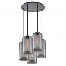77-8785 SE21-SM-19-30-5BL+ FEINT Smoked Glass Pendant
