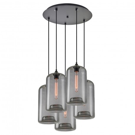 77-8785 SE21-SM-19-30-5BL+ FEINT Smoked Glass Pendant