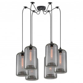 77-8786 SE21-SM-19-30-BL6+ FEINT Smoked Glass Pendant