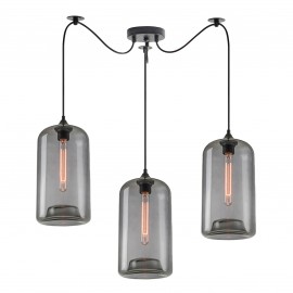 77-8787 SE21-SM-19-30-BL3+ FEINT Smoked Glass Pendant