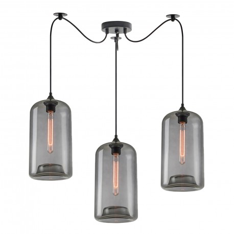 77-8787 SE21-SM-19-30-BL3+ FEINT Smoked Glass Pendant