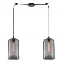 77-8788 SE21-SM-19-30-BL2+ FEINT Smoked Glass Pendant