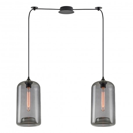77-8788 SE21-SM-19-30-BL2+ FEINT Smoked Glass Pendant