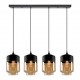 77-8790 SE21-HN-18-30-4BL+ GABY Honey Glass Pendant