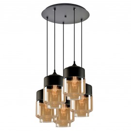 77-8791 SE21-HN-18-30-5BL+ GABY Honey Glass Pendant