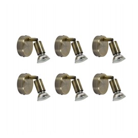 77-8837 SE 140-BR1 (x6) Saba Packet Bronze adjustable spotlight
