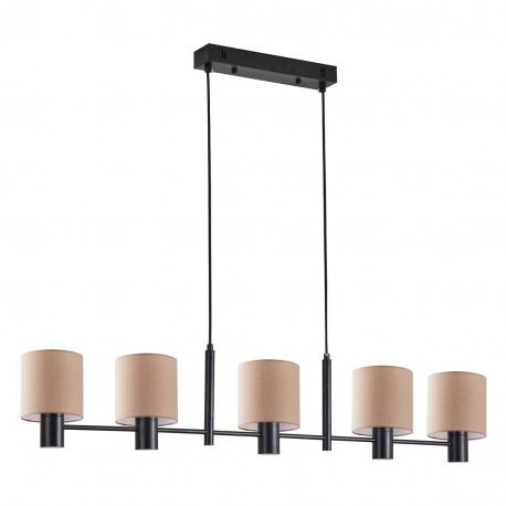 77-8871 SE21-BL-120-SH3 ADEPT PENDANT Black Metal Pendant Brown Shade