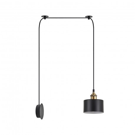 77-8896 SE21-BL-B10-BL1W-MS1 ADEPT PENDANT Black Metal Shade Wall Lamp