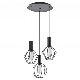 77-8905 SE21-BL-4-3BL-GR12 ADEPT FLEX Black Pendant Black Metal Grid