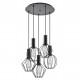 77-8906 SE21-BL-4-5BL-GR12 ADEPT FLEX Black Pendant Black Metal Grid