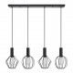 77-8907 SE21-BL-4-4BL-GR12 ADEPT FLEX Black Pendant Black Metal Grid