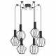 77-8908 SE21-BL-4-BL6-GR12 ADEPT FLEX Black Pendant Black Metal Grid