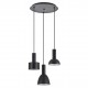 77-8910 SE21-BL-4-3BL-MS123 ADEPT FLEX Black Pendant Black Metal Shade