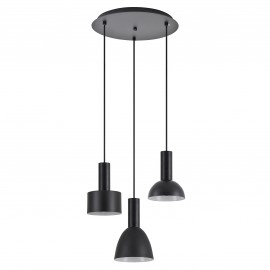 77-8910 SE21-BL-4-3BL-MS123 ADEPT FLEX Black Pendant Black Metal Shade