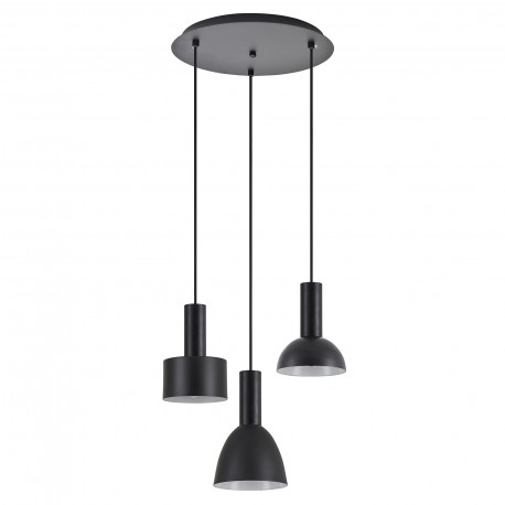 77-8910 SE21-BL-4-3BL-MS123 ADEPT FLEX Black Pendant Black Metal Shade