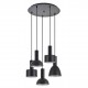 77-8911 SE21-BL-4-5BL-MS123 ADEPT FLEX Black Pendant Black Metal Shade