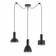 77-8914 SE21-BL-4-BL3-MS12 ADEPT FLEX Black Pendant Black Metal Shade
