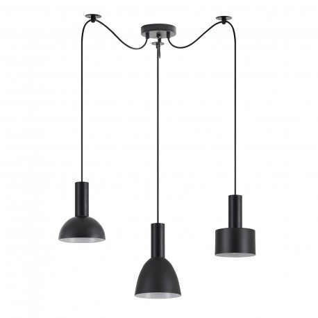 77-8914 SE21-BL-4-BL3-MS12 ADEPT FLEX Black Pendant Black Metal Shade
