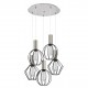 77-8921 SE21-NM-4-5BL-GR12 ADEPT FLEX Nickel Matt Pendant Black Metal Grid
