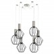 77-8923 SE21-NM-4-BL6-GR12 ADEPT FLEX Nickel Matt Pendant Black Metal Grid