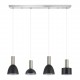 77-8927 SE21-NM-4-4BL-MS123 ADEPT FLEX Nickel Matt Pendant Black Metal Shade