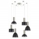 77-8928 SE21-NM-4-BL6-MS12 ADEPT FLEX Nickel Matt Pendant Black Metal Shade
