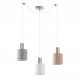 77-8934 SE21-NM-4-BL3-SH12 ADEPT FLEX Nickel Matt Pendant White, Grey, Brown Fabric Shade