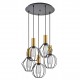 77-8936 SE21-GM-4-5BL-GR12 ADEPT FLEX Gold Matt Pendant Black Metal Grid