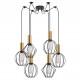 77-8938 SE21-GM-4-BL6-GR12 ADEPT FLEX Gold Matt Pendant Black Metal Grid