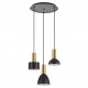 77-8940 SE21-GM-4-3BL-MS123 ADEPT FLEX Gold Matt Pendant Black Metal Shade